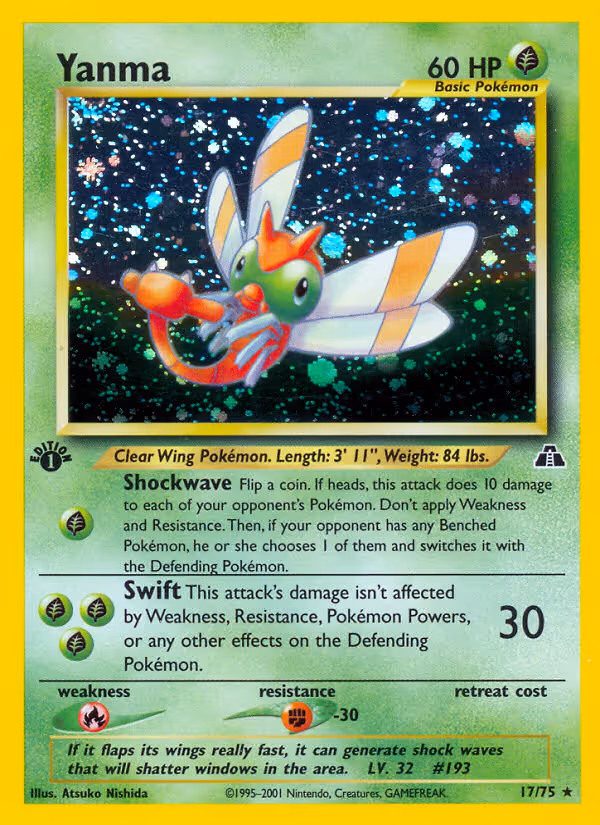 Yanma 17/75 Pokemon card