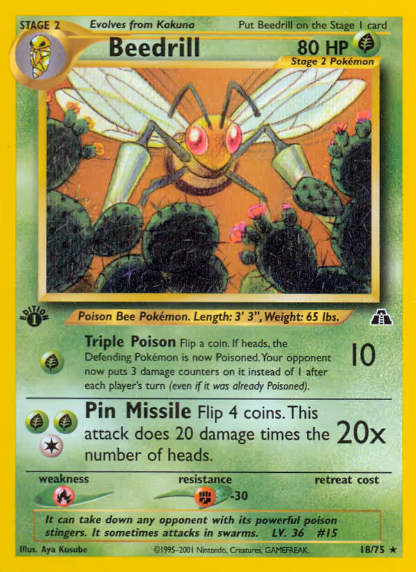 Beedrill 18/75 Pokemon card