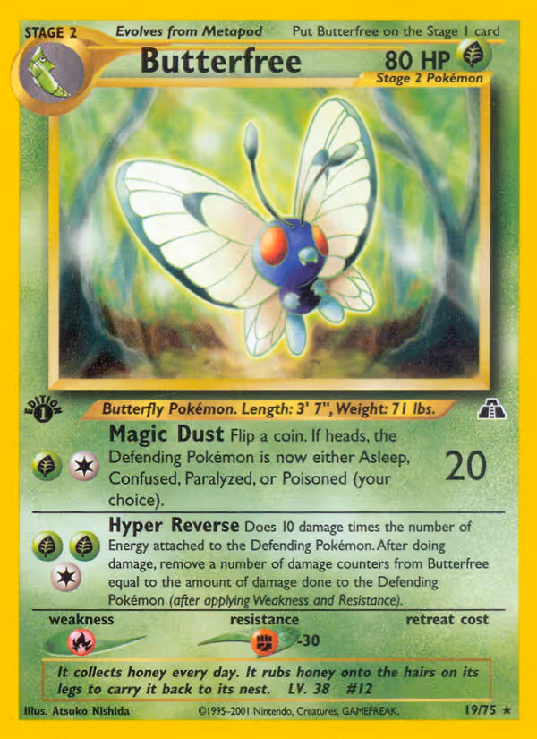 Butterfree 19/75 Pokemon card