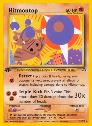 Hitmontop 22/75 Pokemon card
