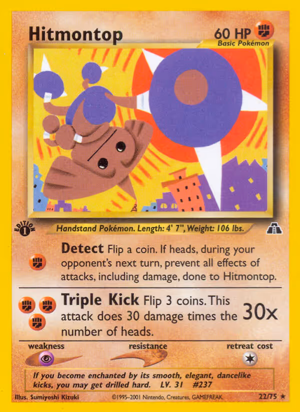 Hitmontop 22/75 Pokemon card