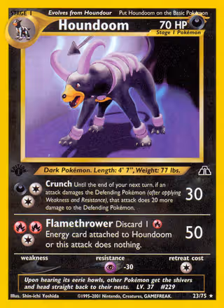 Houndoom 23/75 Pokemon card