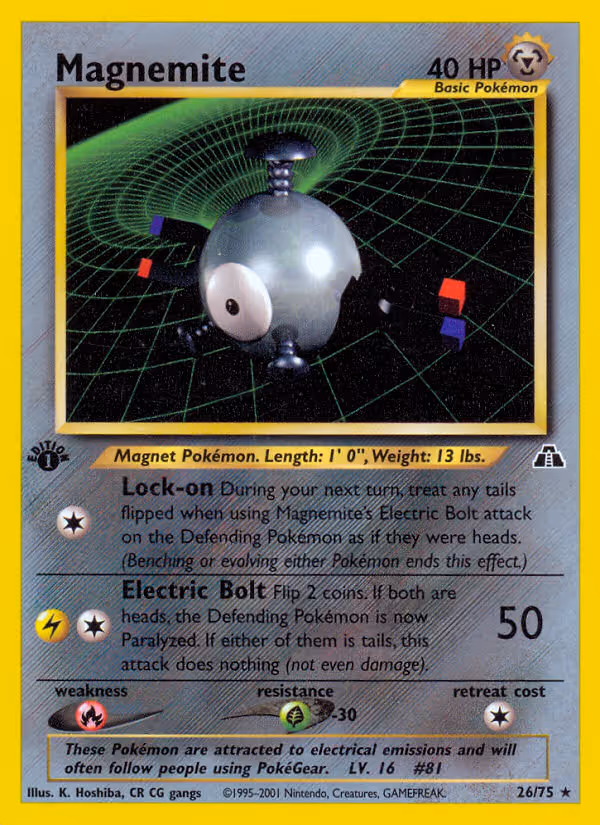 Magnemite 26/75 Pokemon card