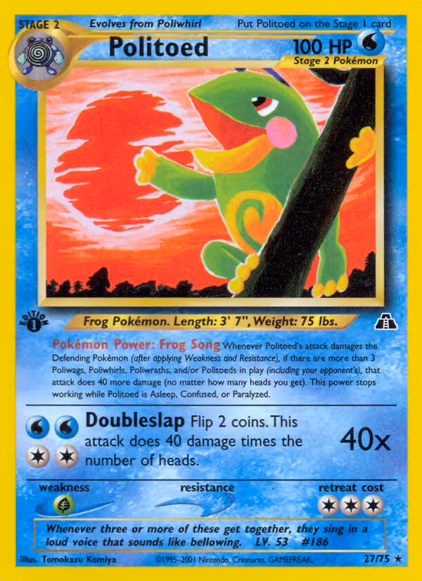 Politoed 27/75 Pokemon card