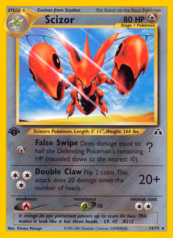 Scizor 29/75 Pokemon card
