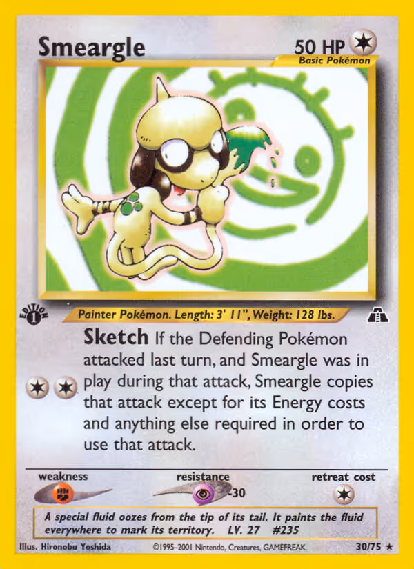 Smeargle 30/75 Pokemon card