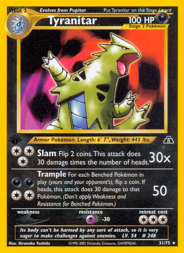 Tyranitar 31/75 Pokemon card