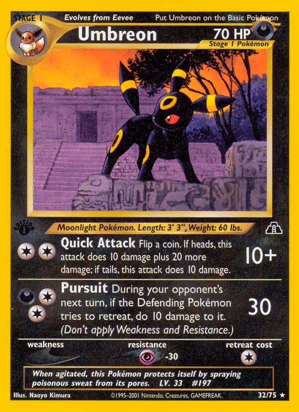 Umbreon 32/75 Pokemon card