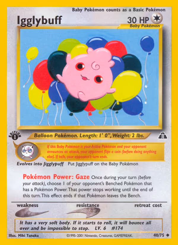 Igglybuff 40/75 Pokemon card
