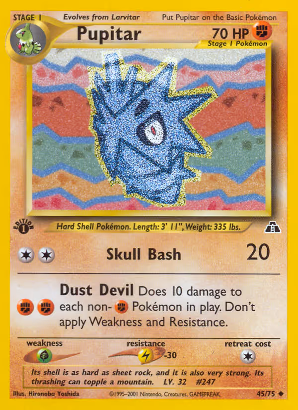 Pupitar 45/75 Pokemon card