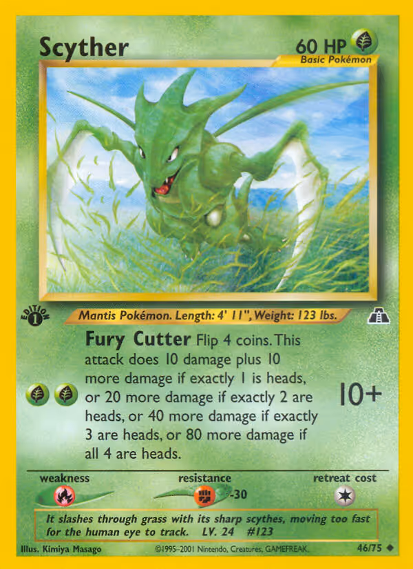 Scyther 46/75 Pokemon card