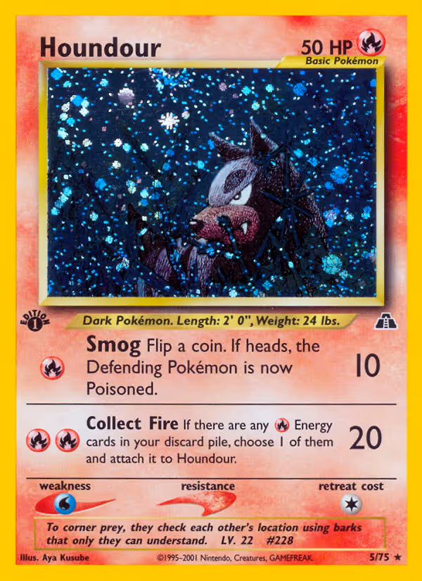 Houndour 5/75 Pokemon card