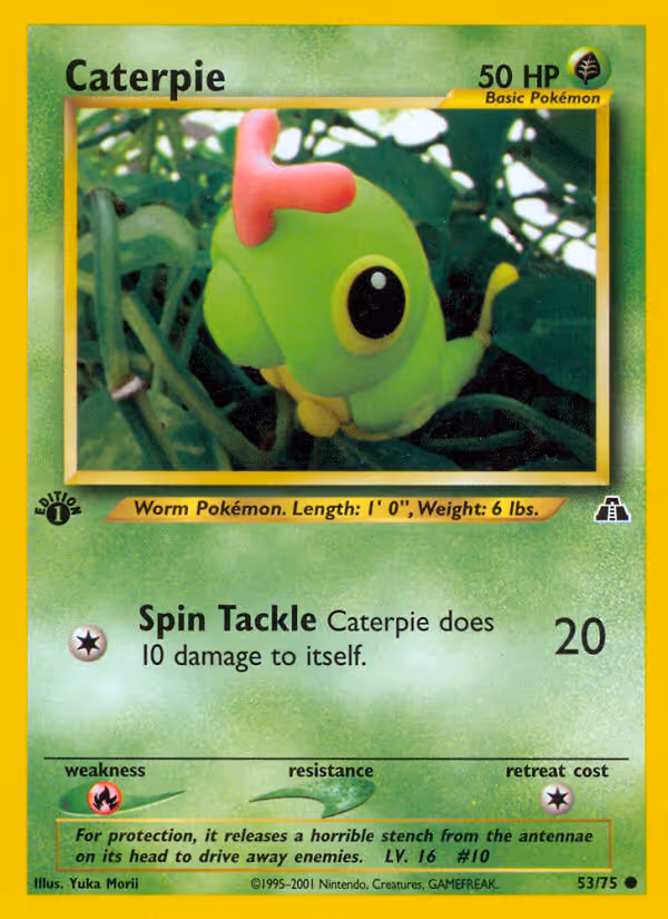 Caterpie 53/75 Pokemon card