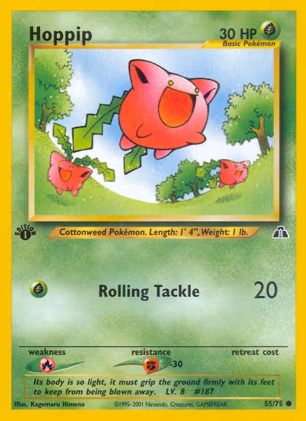 Hoppip 55/75 Pokemon card