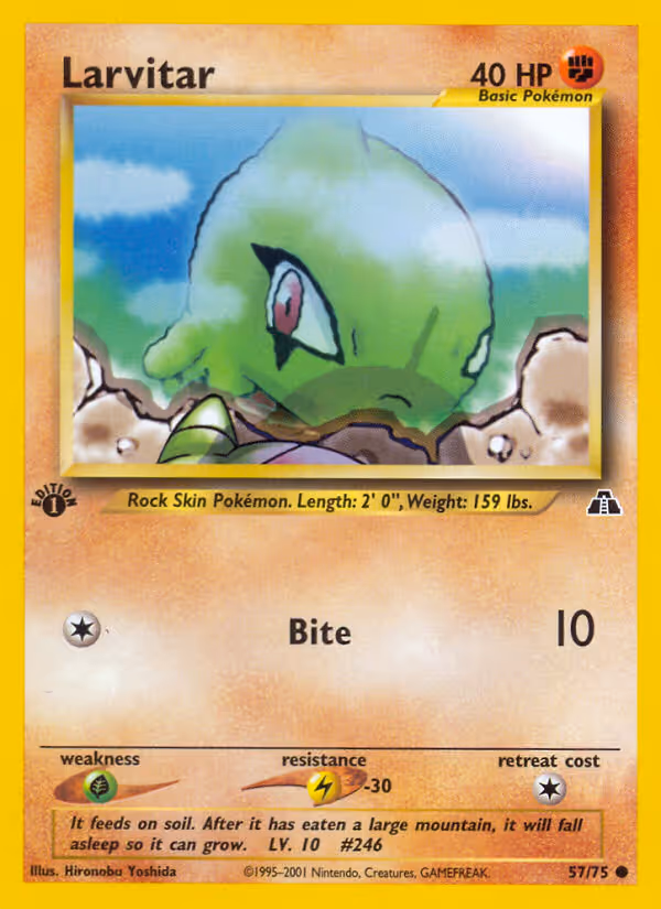 Larvitar 57/75 Pokemon card
