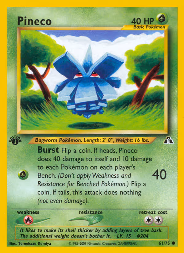 Pineco 61/75 Pokemon card