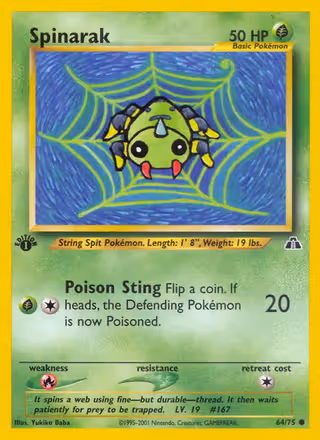 Spinarak 64/75 Pokemon card
