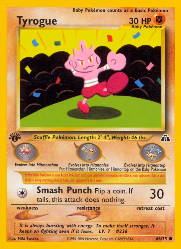 Tyrogue 66/75 Pokemon card