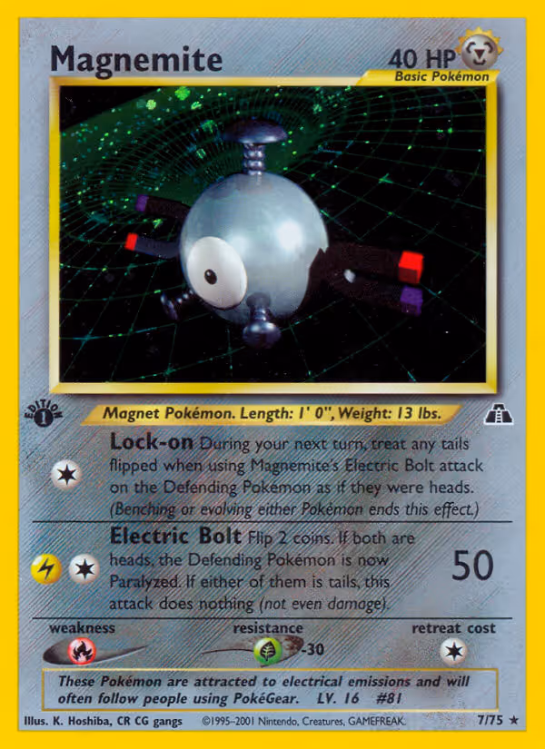 Magnemite 7/75 Pokemon card