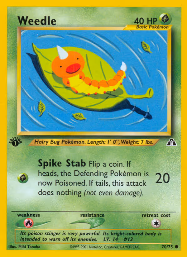 Weedle 70/75 Pokemon card