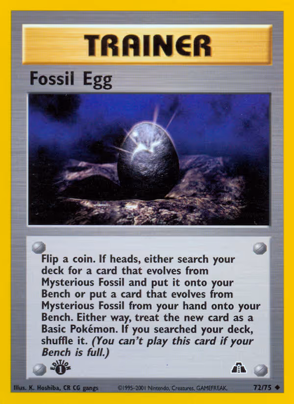 Fossil Egg 72/75 Pokemon card