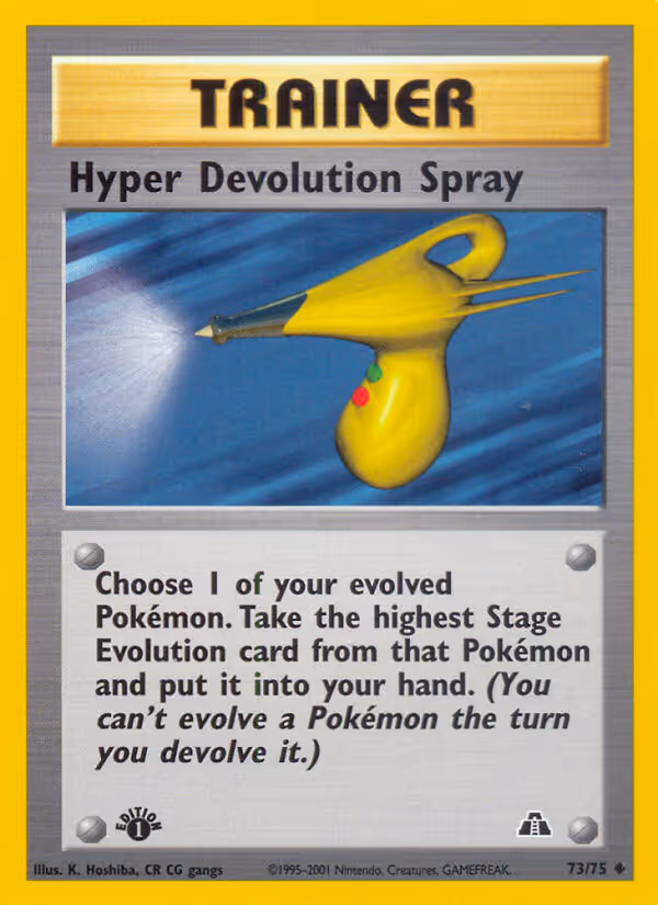 Hyper Devolution Spray 73/75 Pokemon card
