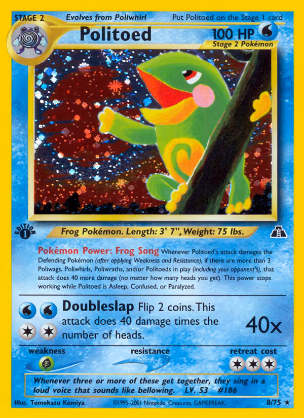 Politoed 8/75 Pokemon card