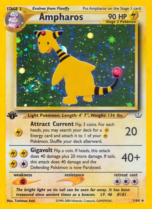 Ampharos 1/64 Pokemon card