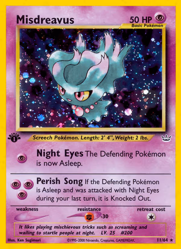 Misdreavus 11/64 Pokemon card