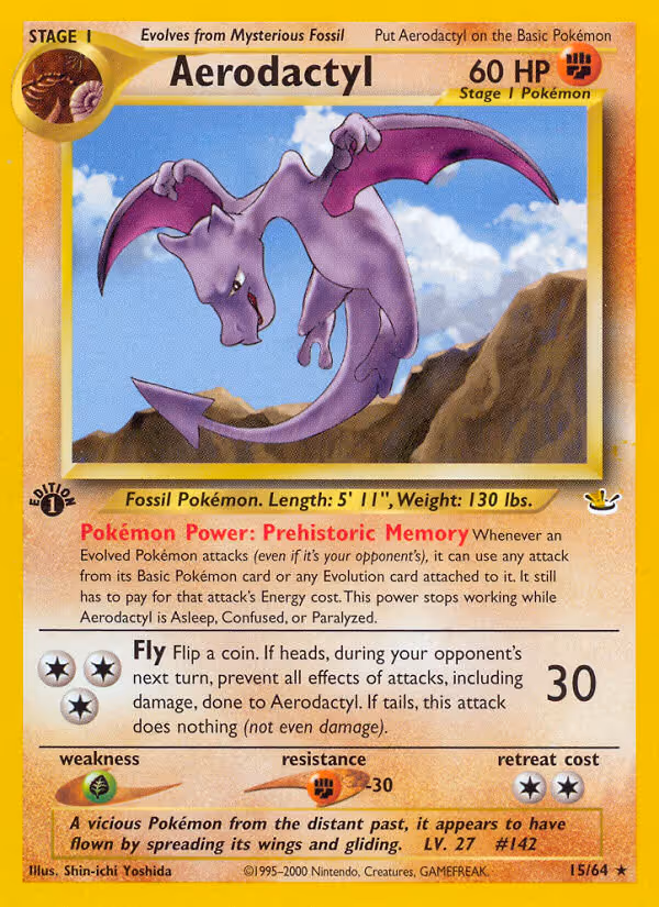 Aerodactyl 15/64 Pokemon card