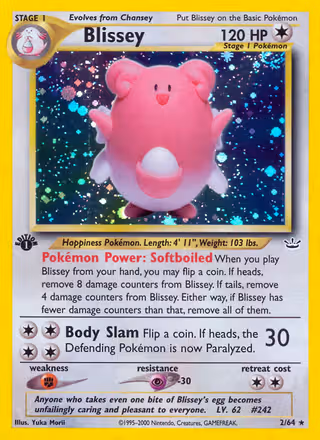 Blissey 2/64 Pokemon card