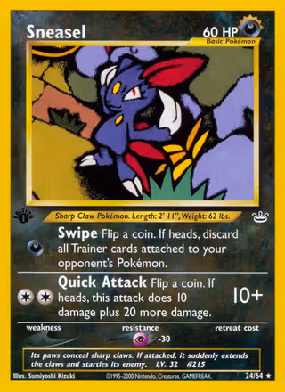 Sneasel 24/64 Pokemon card