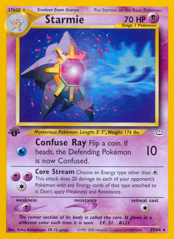 Starmie 25/64 Pokemon card