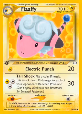 Flaaffy 28/64 Pokemon card