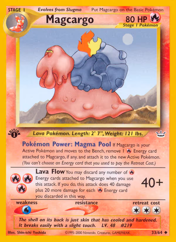 Magcargo 33/64 Pokemon card