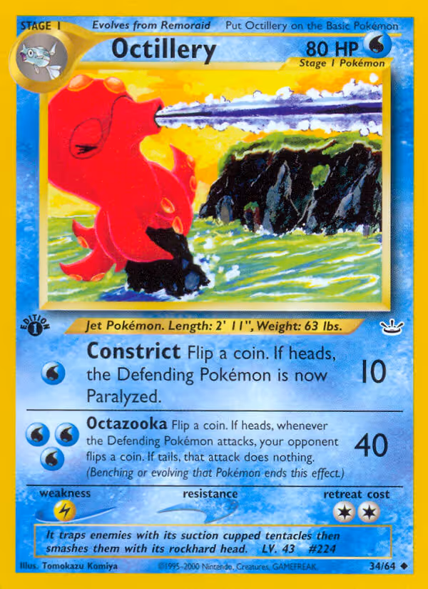 Octillery 34/64 Pokemon card