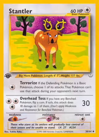 Stantler 38/64 Pokemon card