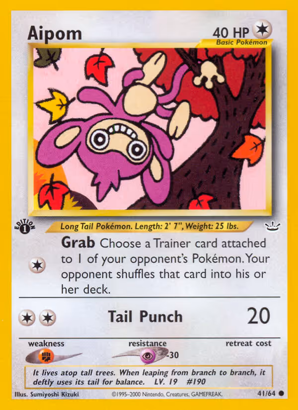 Aipom 41/64 Pokemon card