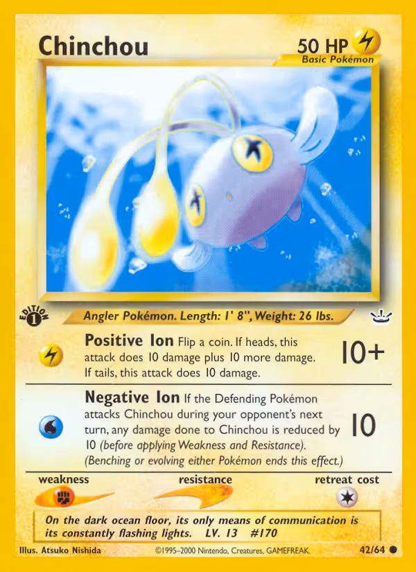 Chinchou 42/64 Pokemon card