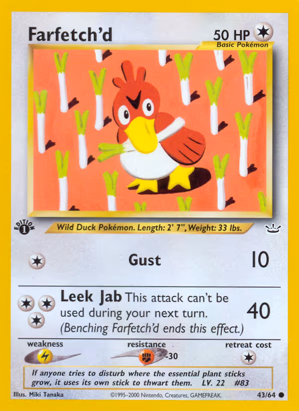 Farfetch'd 43/64 Pokemon card
