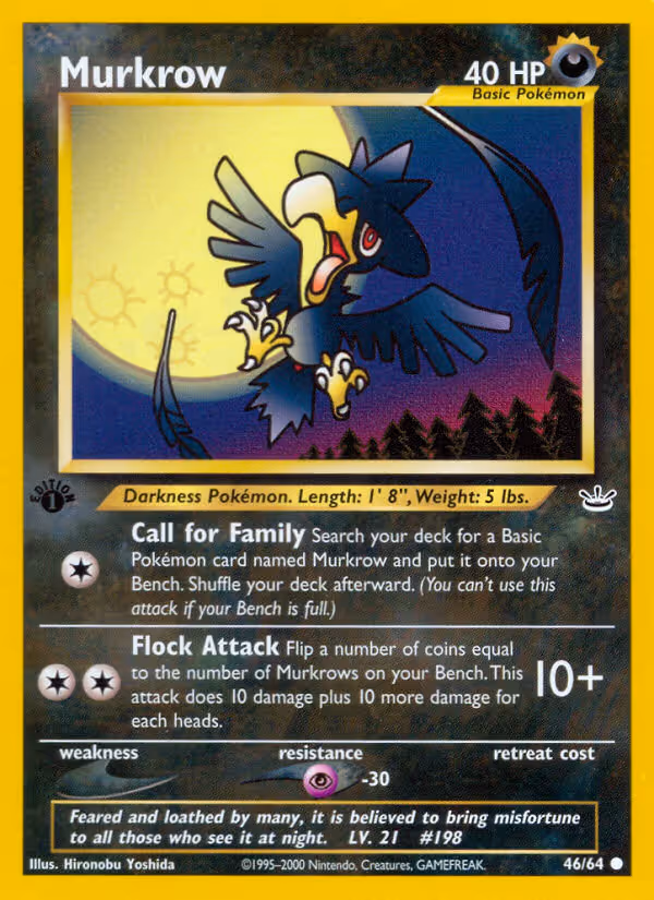 Murkrow 46/64 Pokemon card