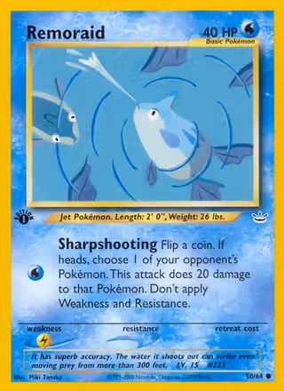 Remoraid 50/64 Pokemon card