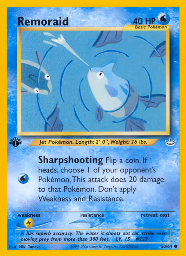 Remoraid 50/64 Pokemon card