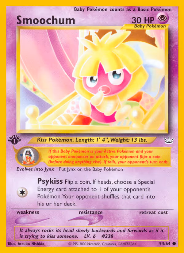 Smoochum 54/64 Pokemon card