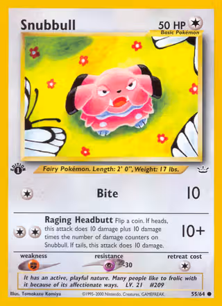 Snubbull 55/64 Pokemon card