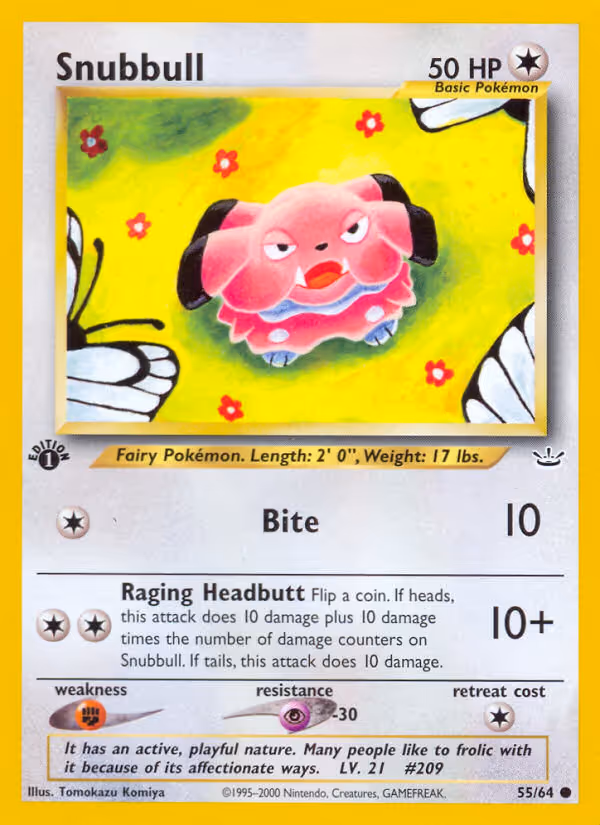 Snubbull 55/64 Pokemon card