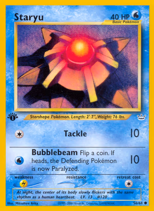 Staryu 56/64 Pokemon card