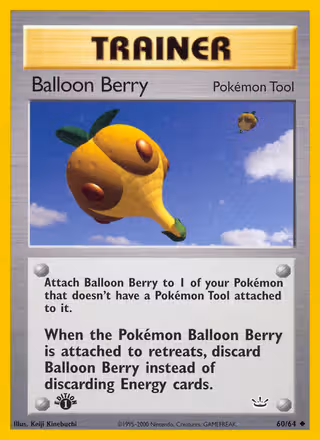 Balloon Berry 60/64 Pokemon card