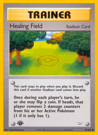 Healing Field 61/64 Pokemon card