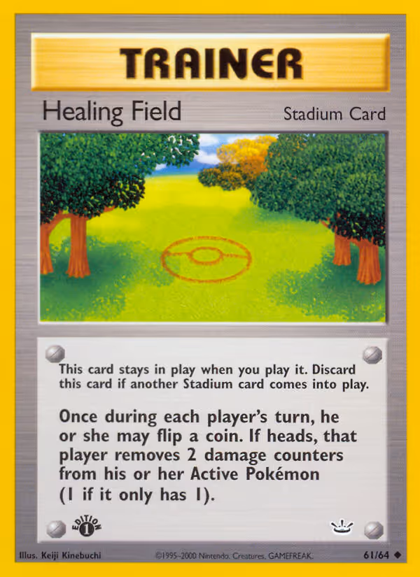 Healing Field 61/64 Pokemon card